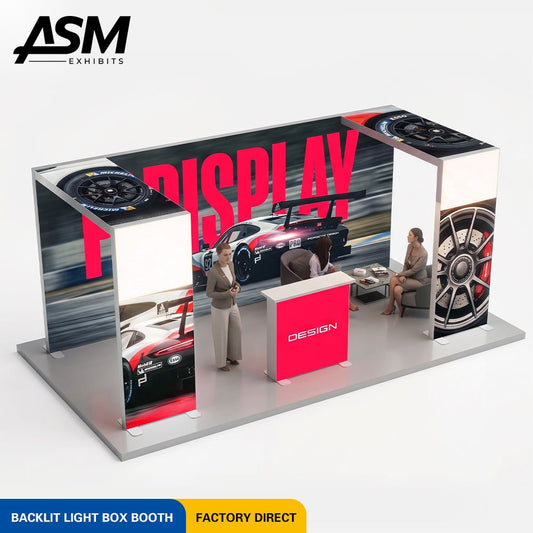 Custom 10x20ft Light Box Tension Backdrop Exhibition Stand – view 2