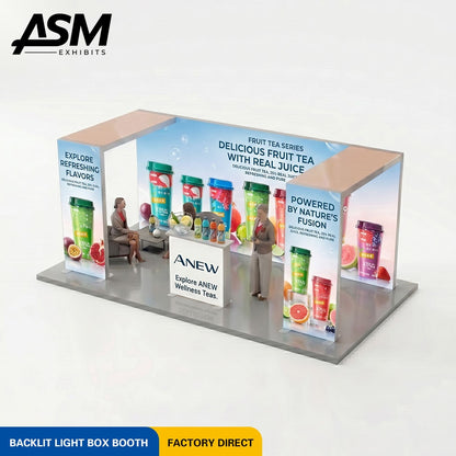 10x20ft Tension Fabric Light Box Trade Show Booth – view 2
