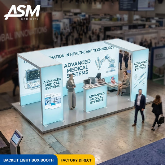 Custom 10x20ft ANEW SEG Light Box Backdrop Booth – view 1