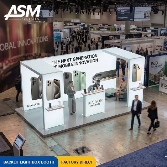 Custom 10x20ft ANEW Light Box Tension Backdrop Stand – view 1
