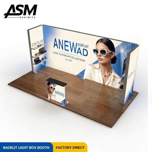 Custom 10x20ft (3x3m) Foldable Modular Exhibition Booth – view 1