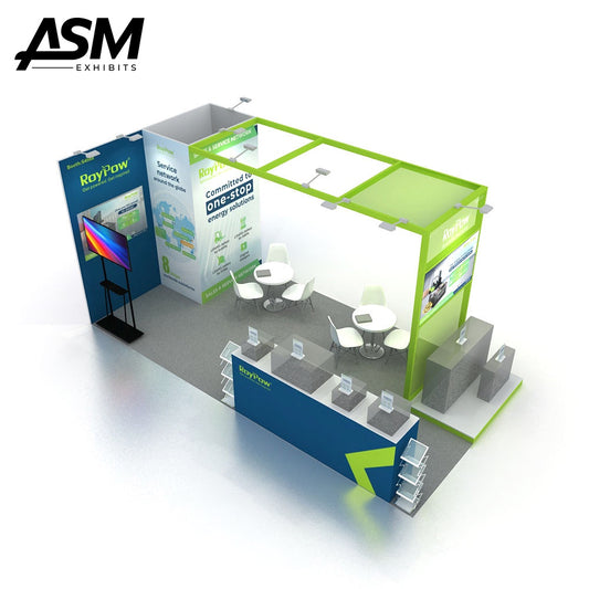 Custom 10x20ft A-NEW SEG Light Box Exhibition Stand – view 1