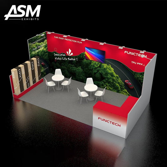 10x20ft Aluminum Modular SEG Graphic LED Trade Show Booth – view 1