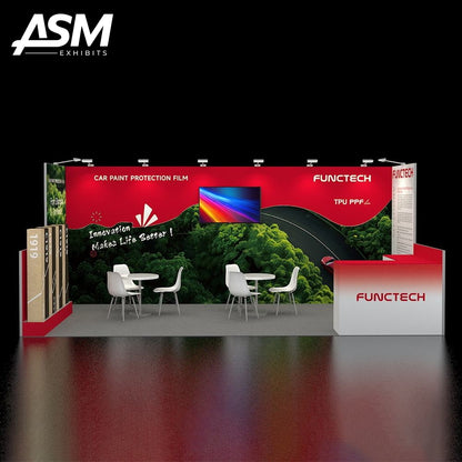 10x20ft Aluminum Modular SEG Graphic LED Trade Show Booth – view 2