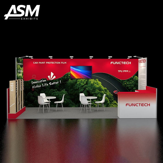 10x20ft Aluminum Modular SEG Graphic LED Trade Show Booth – view 2