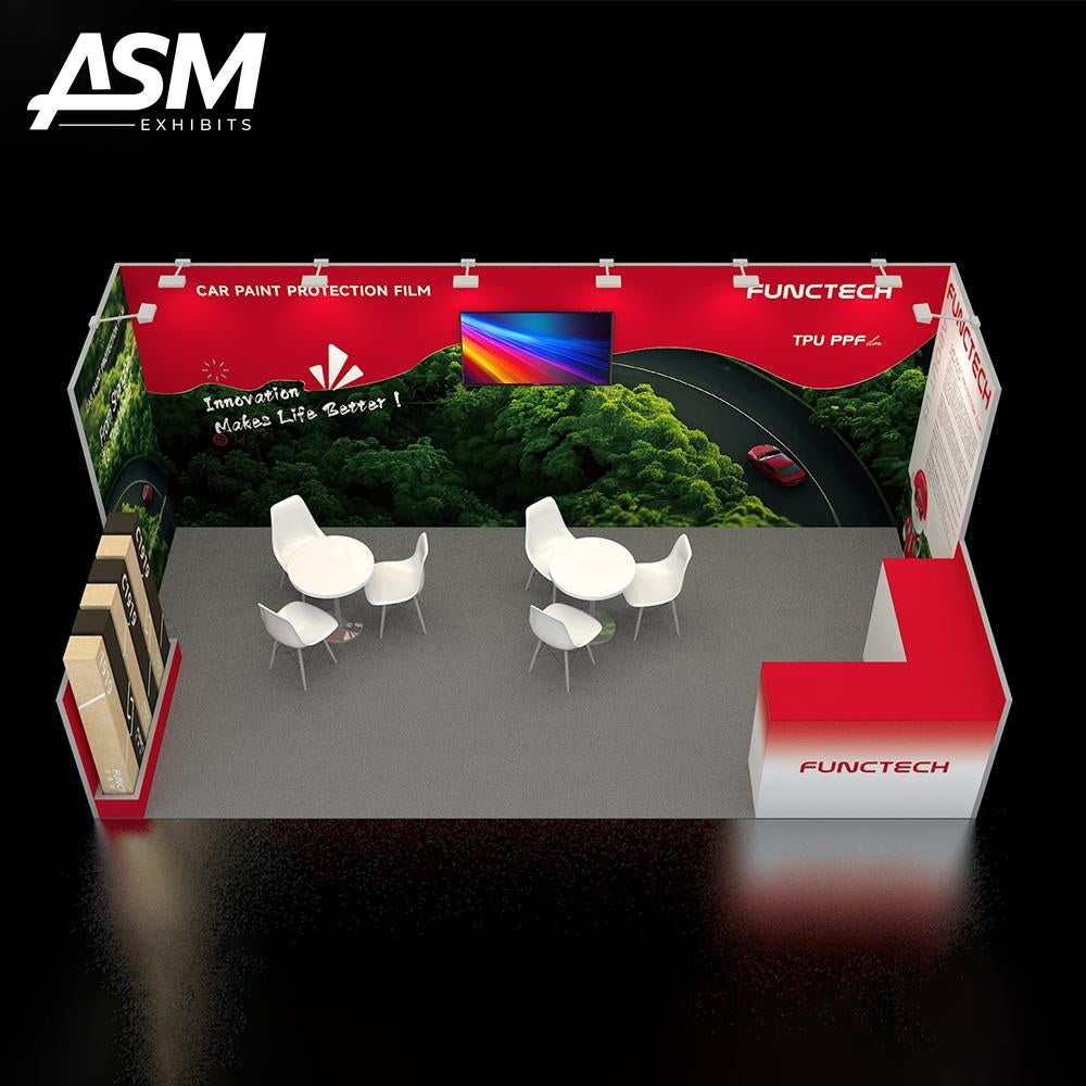 10x20ft Aluminum Modular SEG Graphic LED Trade Show Booth – view 3