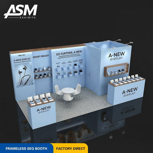 Custom 10x20ft Pop Up Modular System Exhibition Booth – view 1