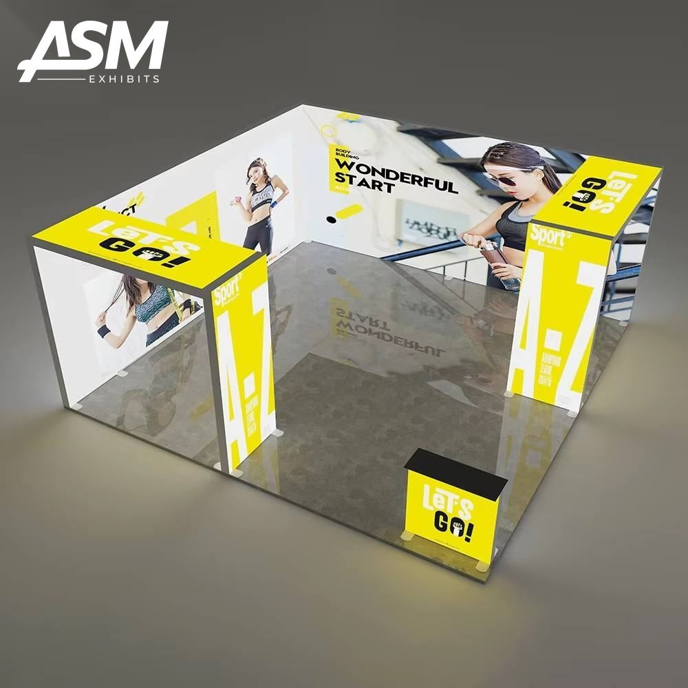 Custom 20x20ft Backdrop Trade Show Booth Display – view 1