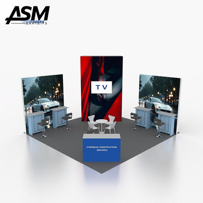 Custom 20x20ft Big Design Exhibition Trade Show Booth – view 1