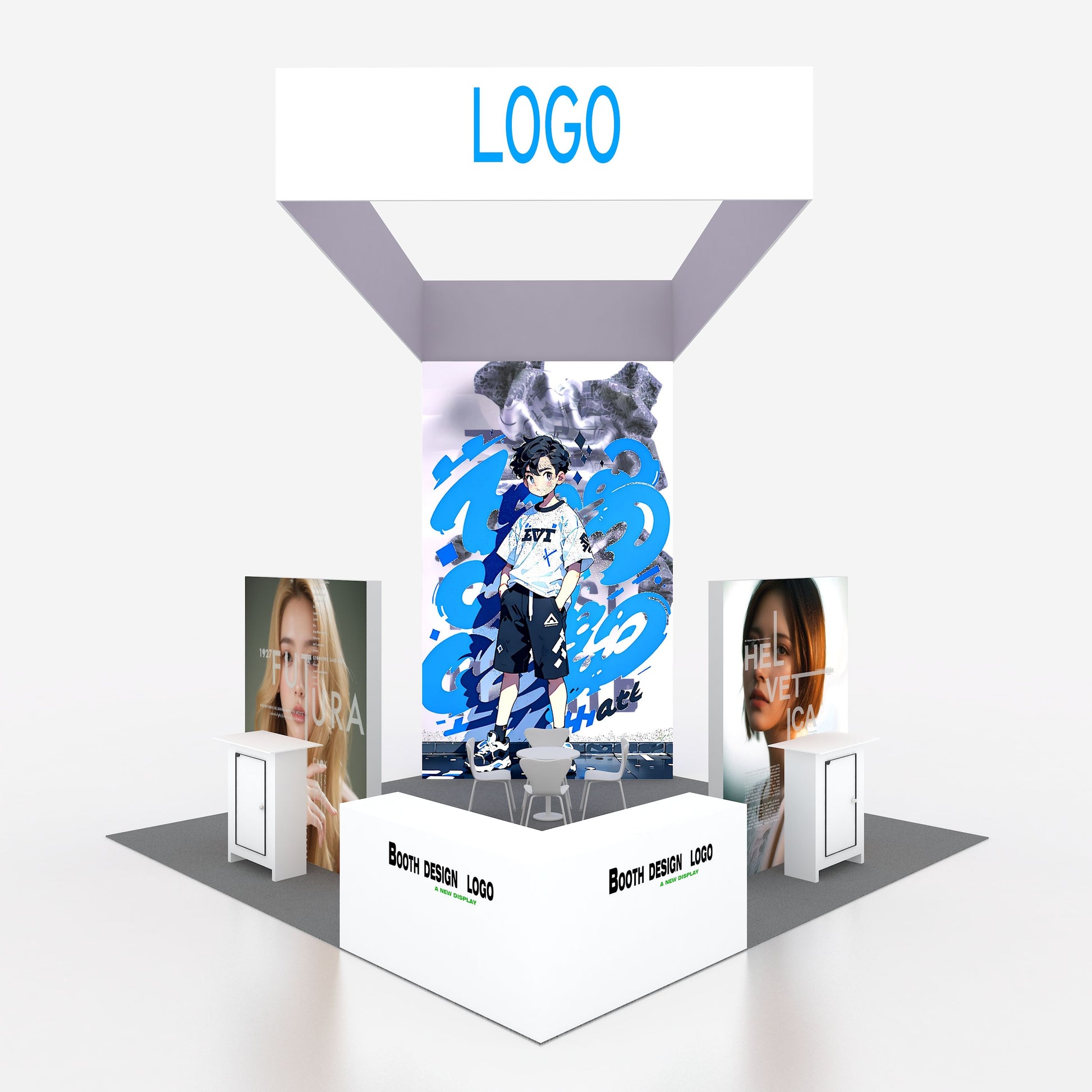 Custom 20x20ft Big Design Exhibition Trade Show Booth – view 4