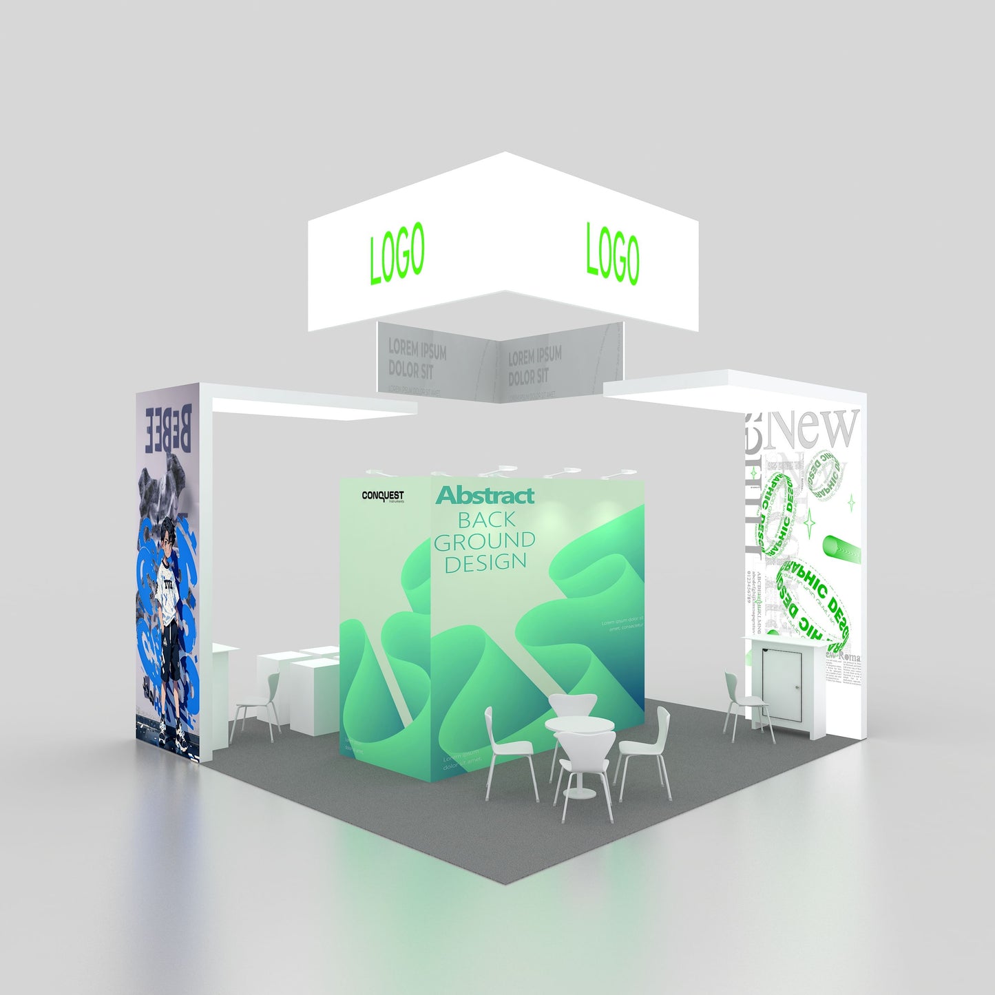 Custom 20x20ft Big Design Exhibition Trade Show Booth – view 6
