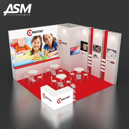 20x20ft Modern Aluminum Tension Fabric Modular Booth – view 1