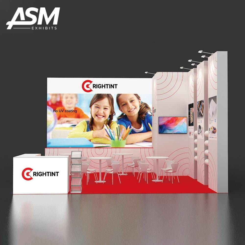 20x20ft Modern Aluminum Tension Fabric Modular Booth – view 2