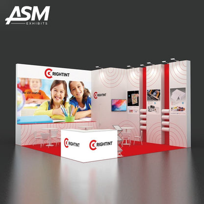 20x20ft Modern Aluminum Tension Fabric Modular Booth – view 3