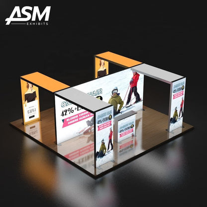 20x20ft Easy Assembly Expo Foldable SEG Lightbox Booth – view 1
