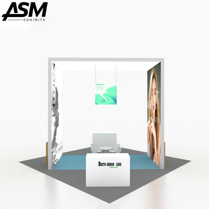 Custom 20x20ft Portable Modular Trade Show Display Booth – view 1