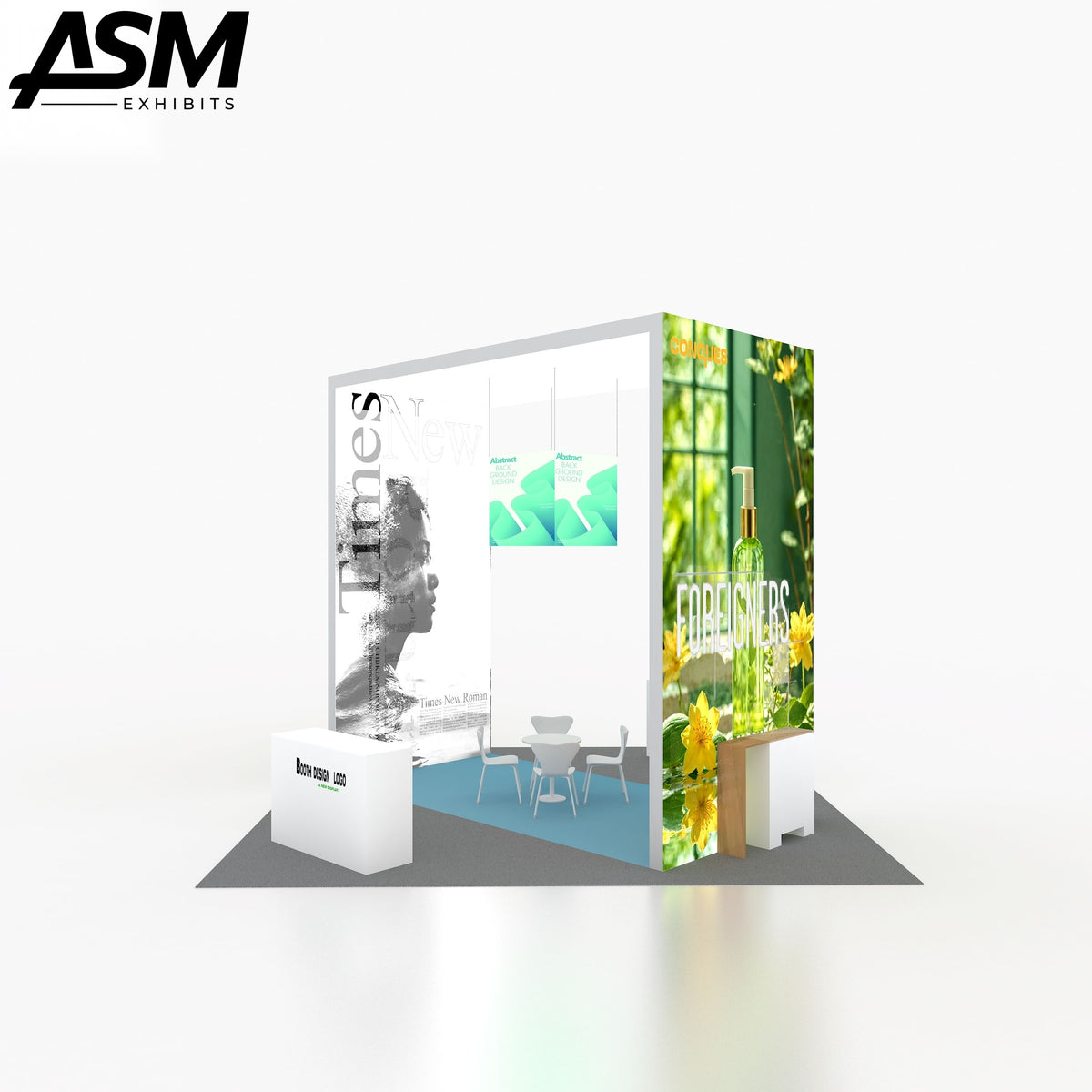 Custom 20x20 20x20ft booth – ft Fabric Aluminum Standard Exhibition Display Trade Show Booth – trade show display USA – image