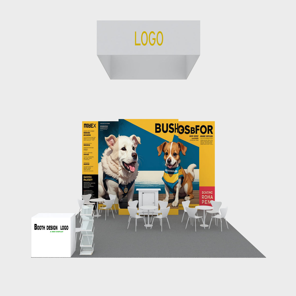 Custom 20x20 20x20ft booth – ft Fabric Aluminum Standard Exhibition Display Trade Show Booth – trade show display USA – image