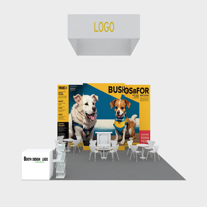Custom 20x20 20x20ft booth – ft Fabric Aluminum Standard Exhibition Display Trade Show Booth – trade show display USA – image
