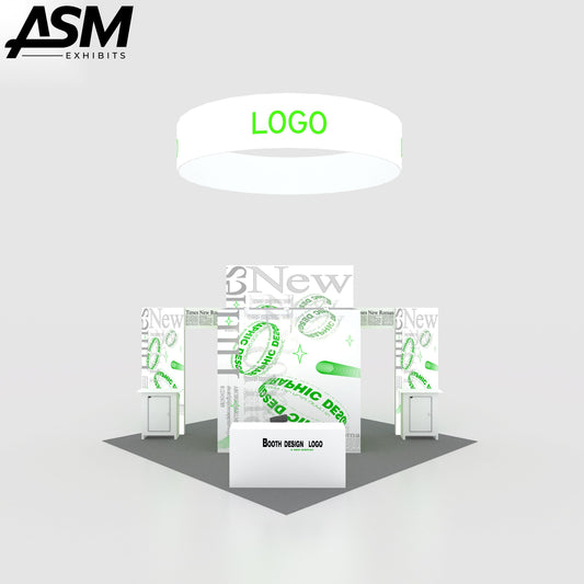 Custom 20x20 20x20ft booth – Portable Tension Fabric Easy Set up Seg Light Box Trade Show Display Modern – trade show display