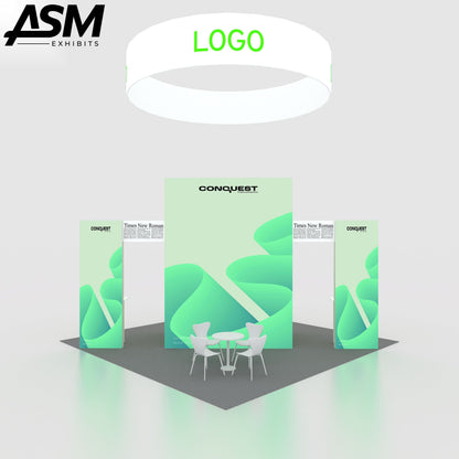 Custom 20x20 20x20ft booth – Portable Tension Fabric Easy Set up Seg Light Box Trade Show Display Modern – trade show display