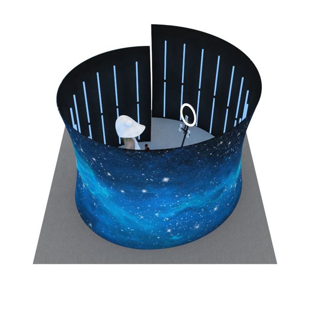 Portable Foldable 360 Photo Booth Enclosure – Aluminum Alloy Backdrop – View 2