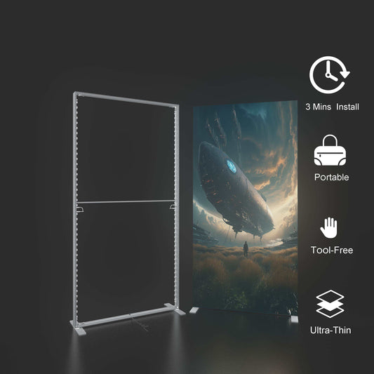 Large SEG LED Light Box 3x2.5m – Trade Show Backdrop – Style 047 – View 2