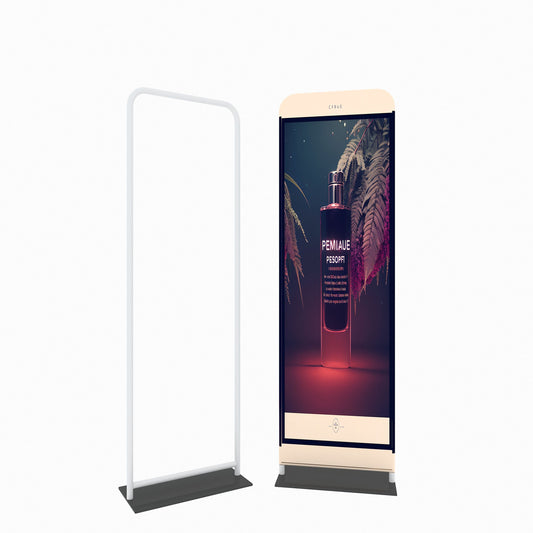 EZ Tube Tension Fabric Banner Stand – Portable Trade Show Display – Style 82 – Tension Fabric Display