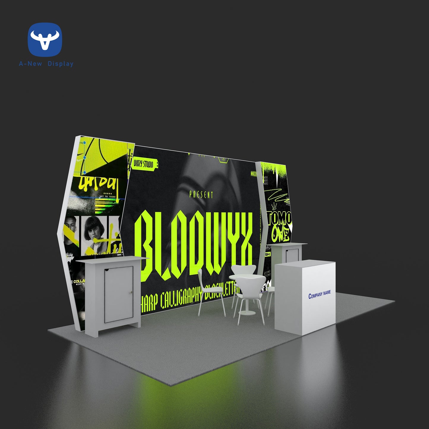 10x10ft (3x3m) Exhibition Booth – Style 074 | ASM Exhibits – View 4