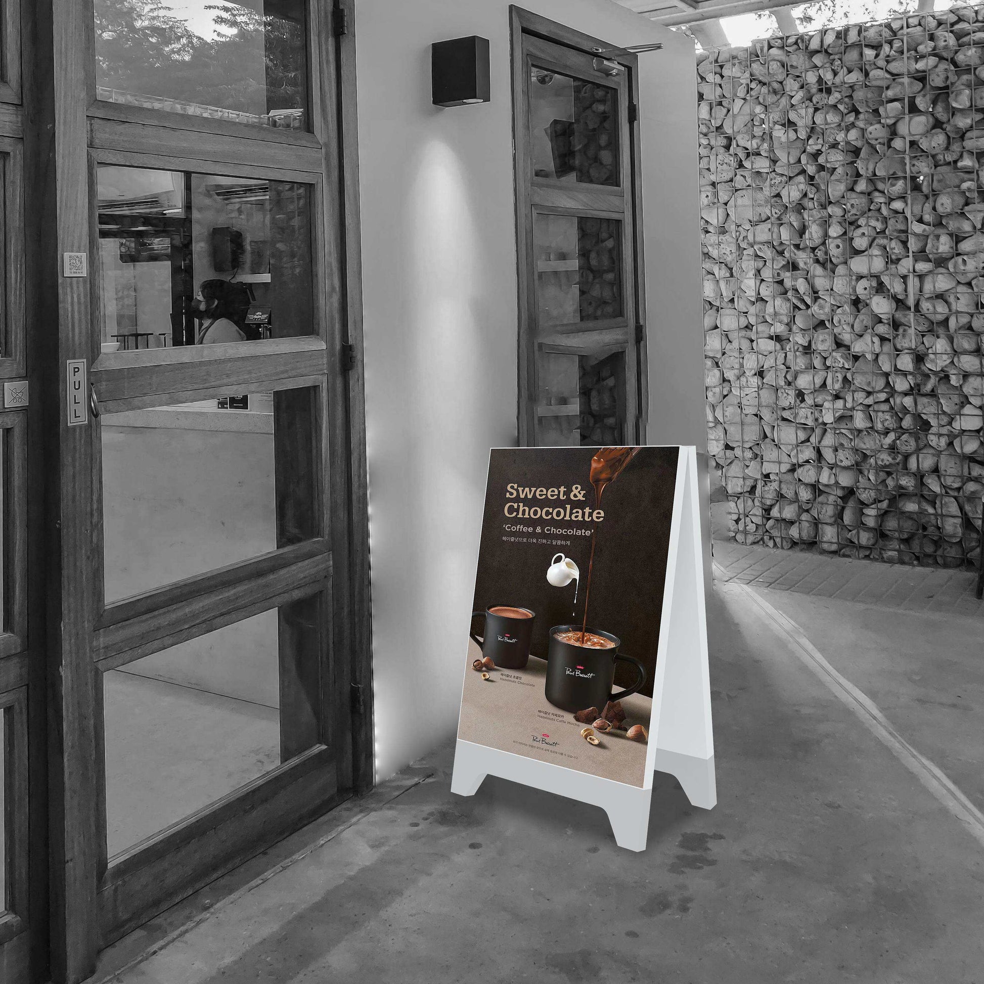 SEG LED Poster Floor Stand – Aluminum Frame Advertising Display – Style 004 – View 5
