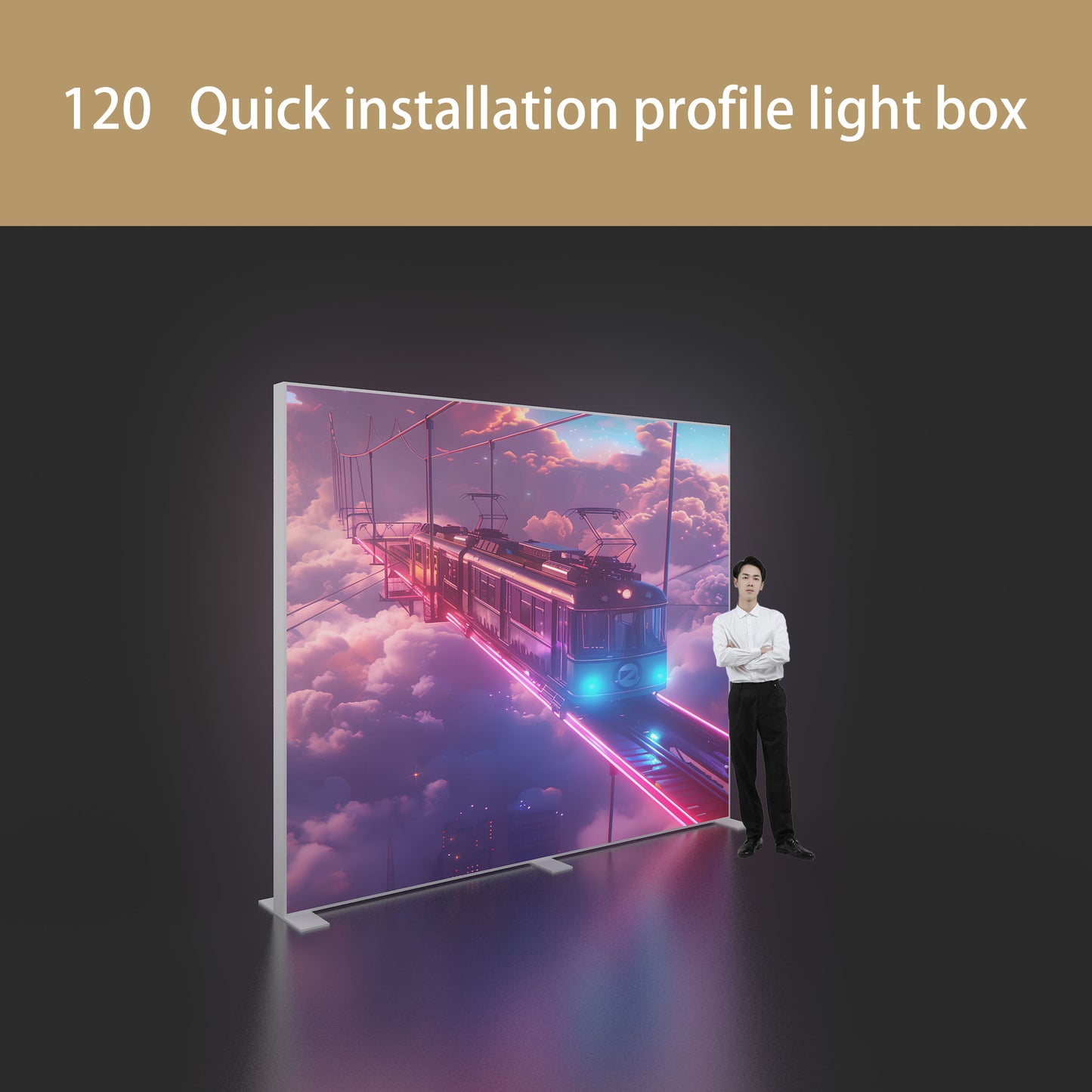 Large SEG LED Light Box 3x2.5m – Trade Show Backdrop – Style 197 – View 3