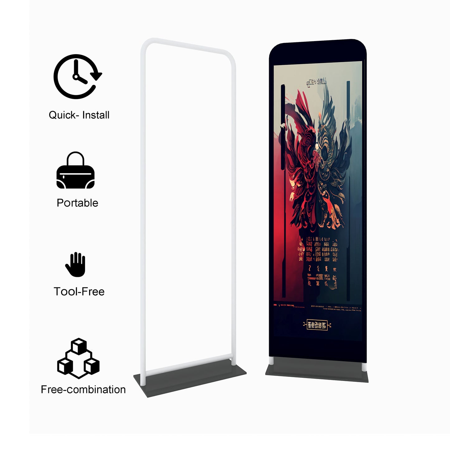 EZ Tube Tension Fabric Banner Stand – Portable Trade Show Display – Style 23 – View 3
