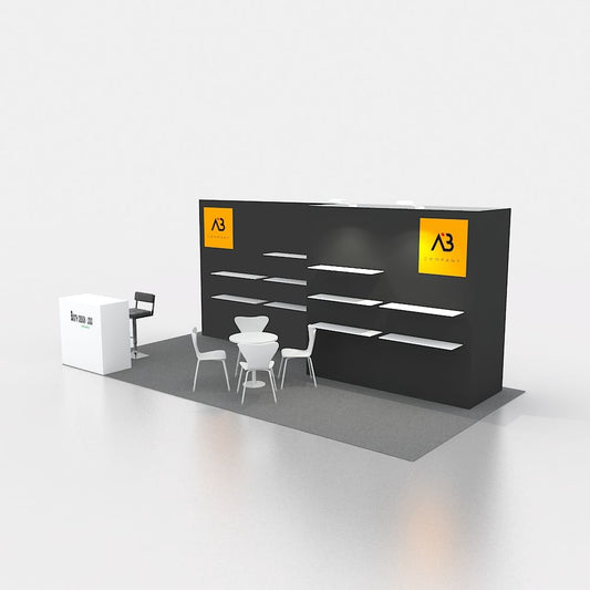 10x10ft (3x3m) Exhibition Booth – Style 073 | ASM Exhibits – View 2