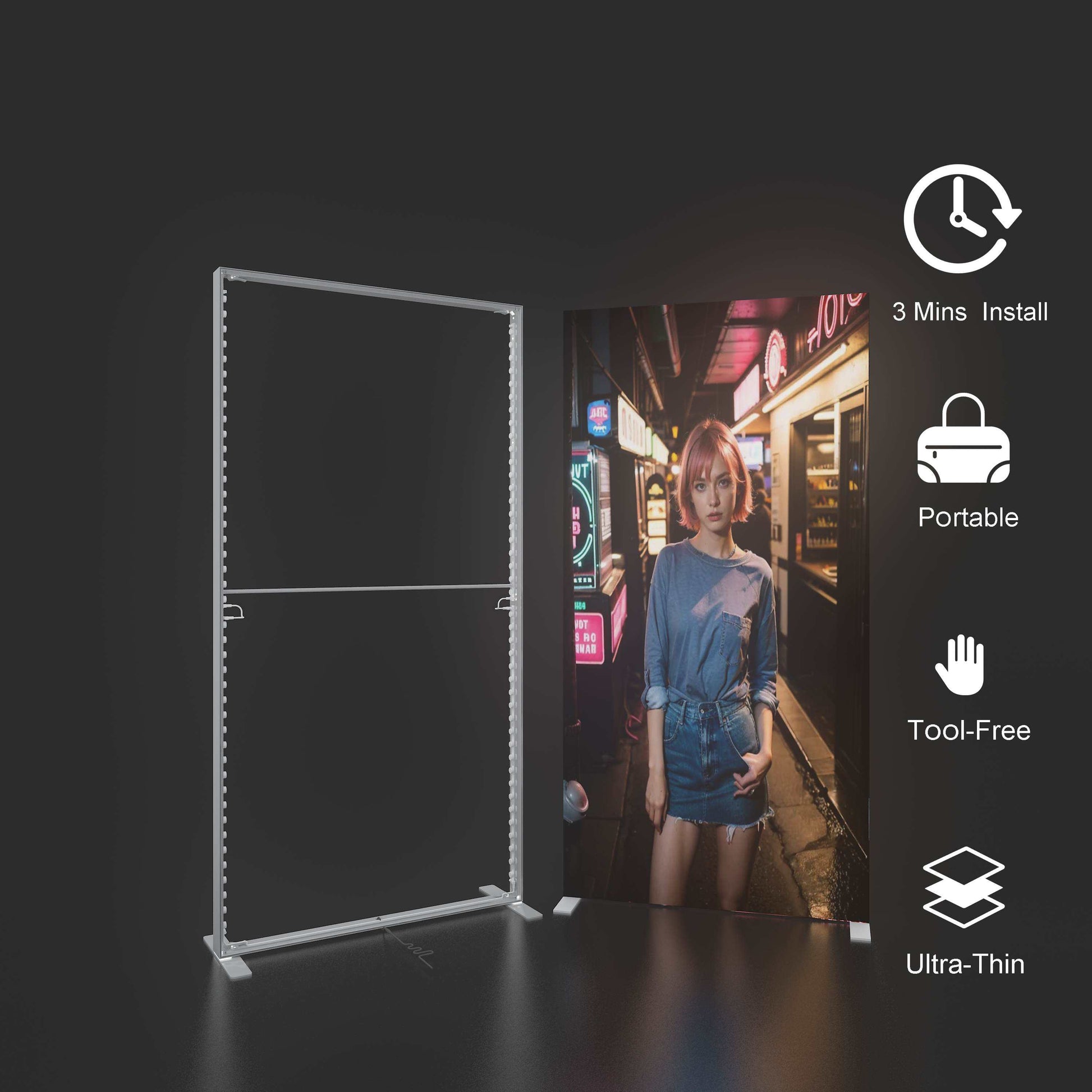 Large SEG LED Light Box 3x2.5m – Trade Show Backdrop – Style 122 – View 2