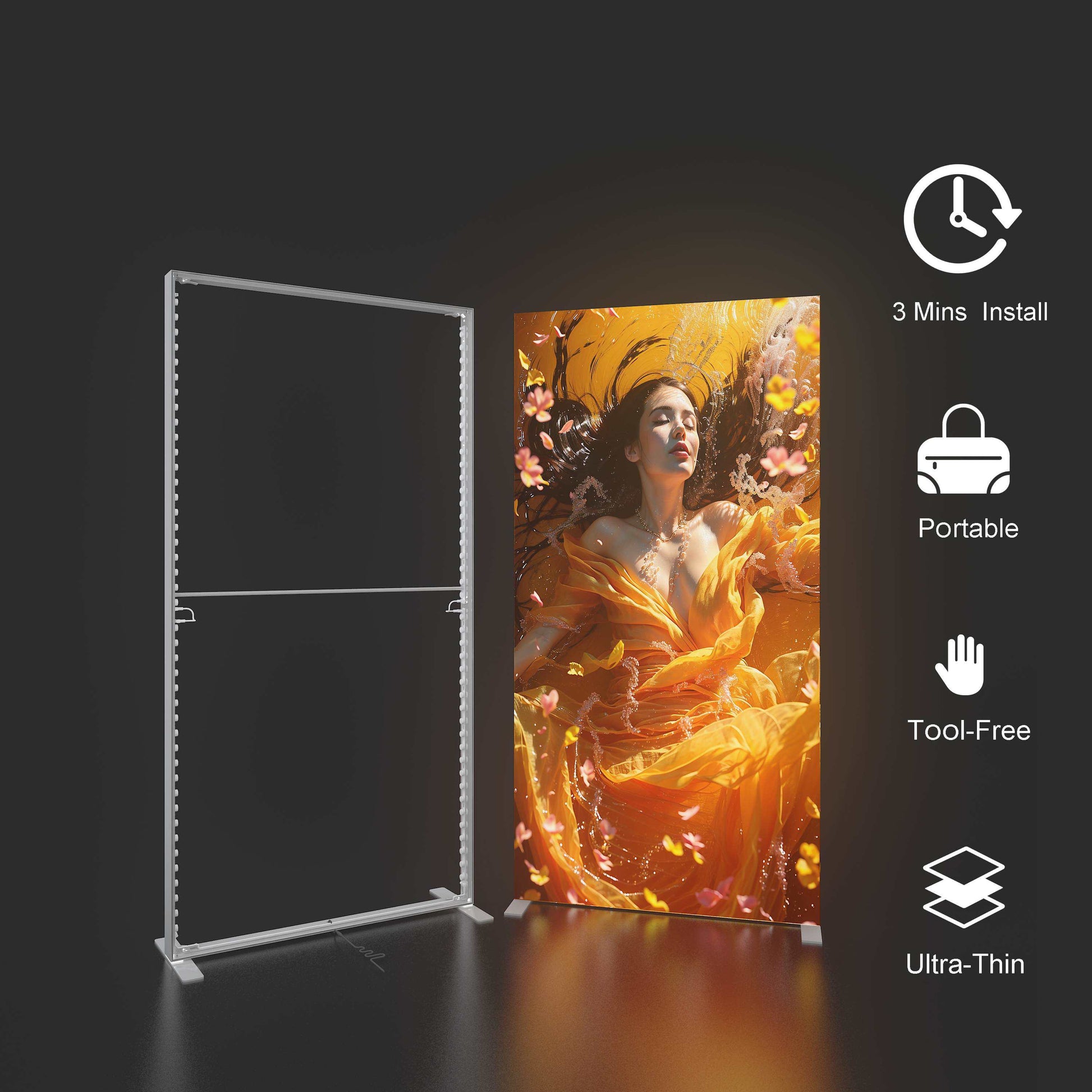 Large SEG LED Light Box 3x2.5m – Trade Show Backdrop – Style 098 – SEG LED Light Box