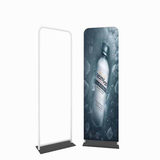 EZ Tube Tension Fabric Banner Stand – Portable Trade Show Display – Style 90 – Tension Fabric Display