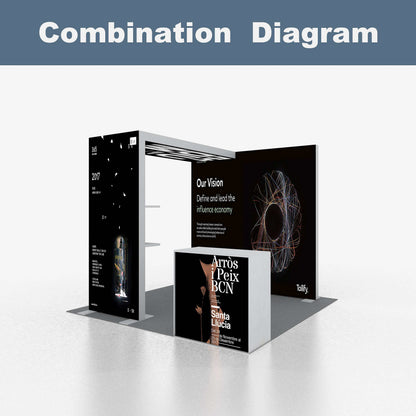 Portable Aluminum LED Reception Desk – Style 54 | ASM Exhibits – View 3