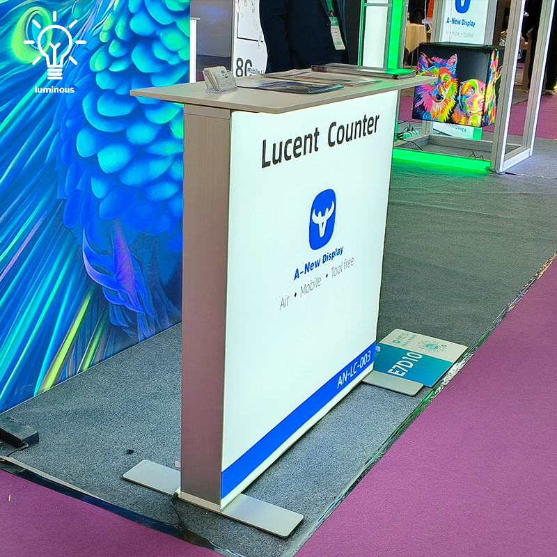 120mm SEG Aluminum Exhibition Desk – Style 24 | ASM Exhibits – View 4