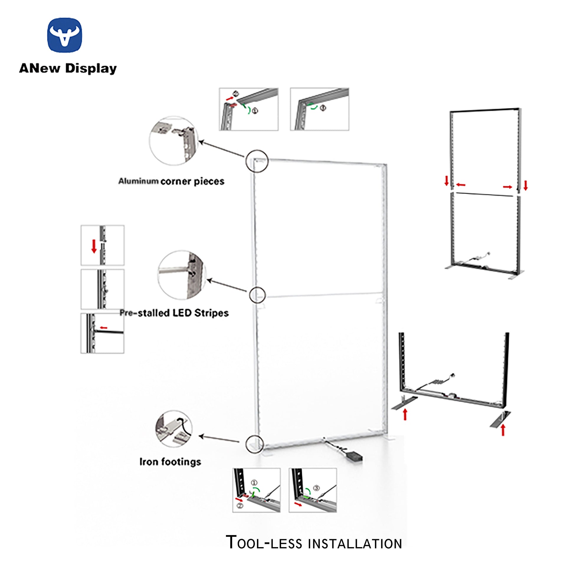 Hanging SEG LED Light Box – Trade Show Display – Style 156 – View 3
