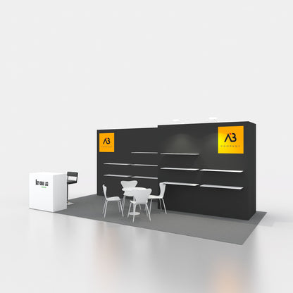 10x10ft (3x3m) Exhibition Booth – Style 067 | ASM Exhibits – View 2