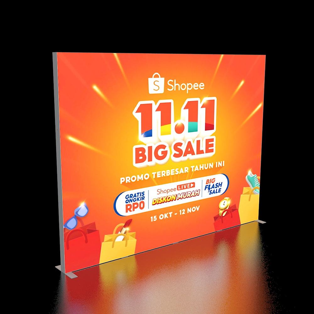 Large SEG LED Light Box 3x2.5m – Trade Show Backdrop – Style 038 – SEG LED Light Box