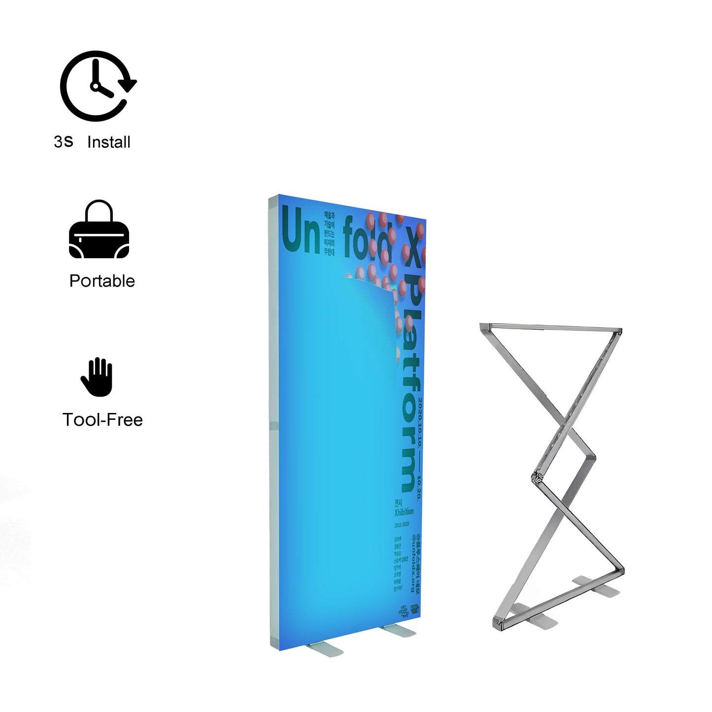 Foldable SEG LED Light Box – Portable Trade Show Display – Style 001 – View 3