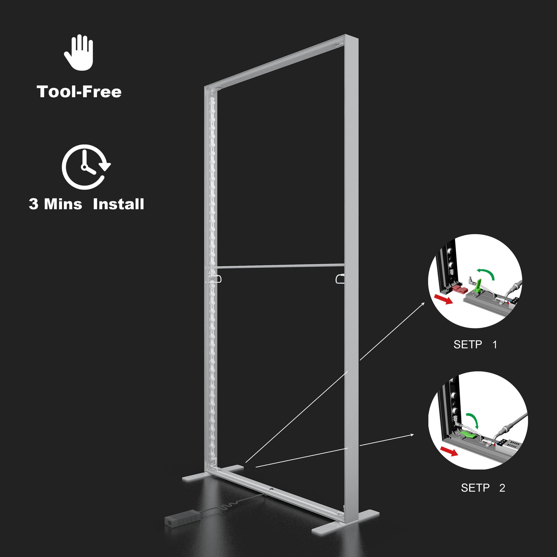 Hanging SEG LED Light Box – Trade Show Display – Style 075 – View 4