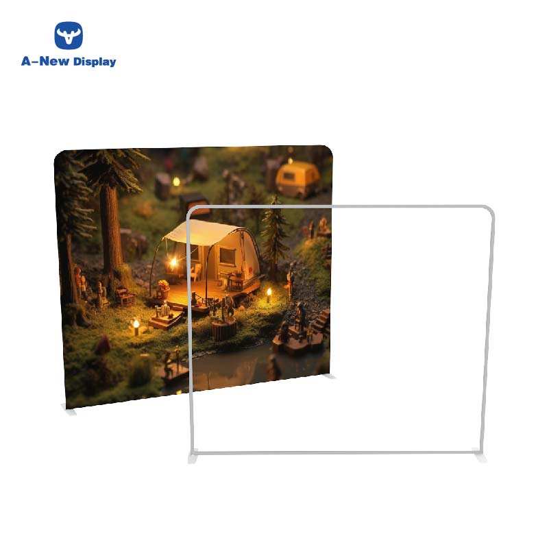 Double-Sided Tension Fabric Backdrop – Trade Show Display Stand – Style 67 – Tension Fabric Display