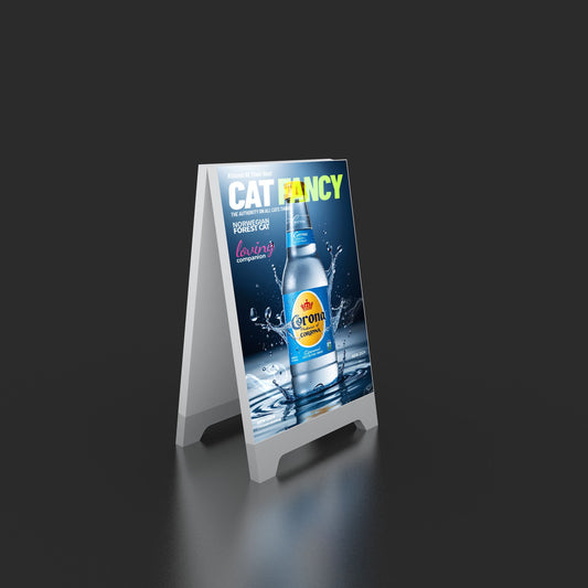 SEG LED Poster Floor Stand – Aluminum Frame Advertising Display – Style 003 – View 2