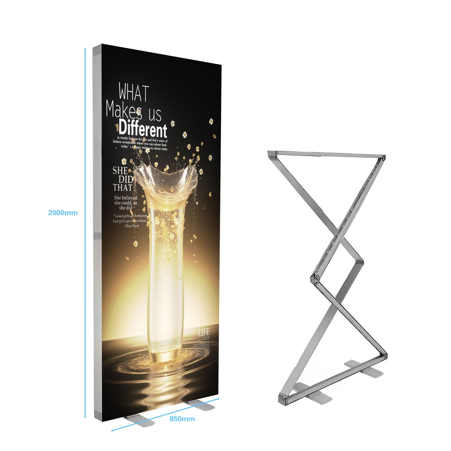 Foldable SEG LED Light Box – Portable Trade Show Display – Style 013 – Foldable SEG LED Light Box Display