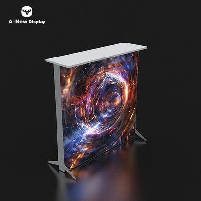 80mm Aluminum LED Reception Desk – Style 38 | ASM Exhibits – Trade Show Reception Desk