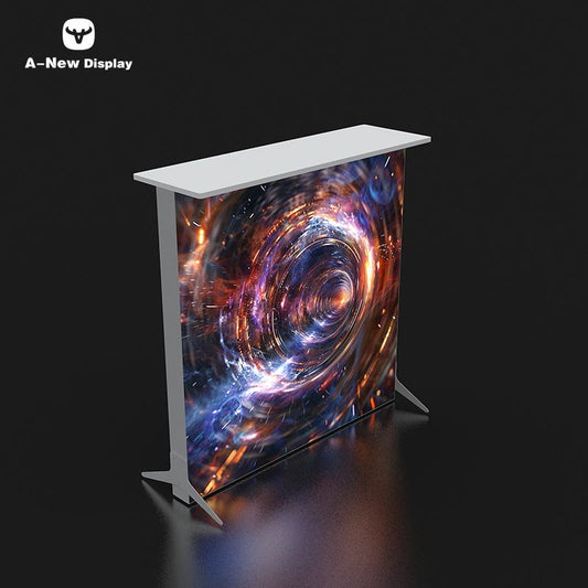 80mm Aluminum LED Reception Desk – Style 38 | ASM Exhibits – Trade Show Reception Desk