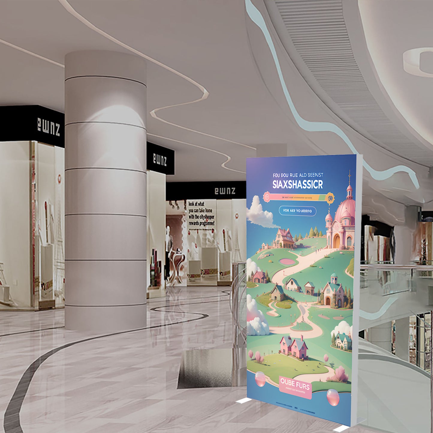 Hanging SEG LED Light Box – Trade Show Display – Style 087 – View 4