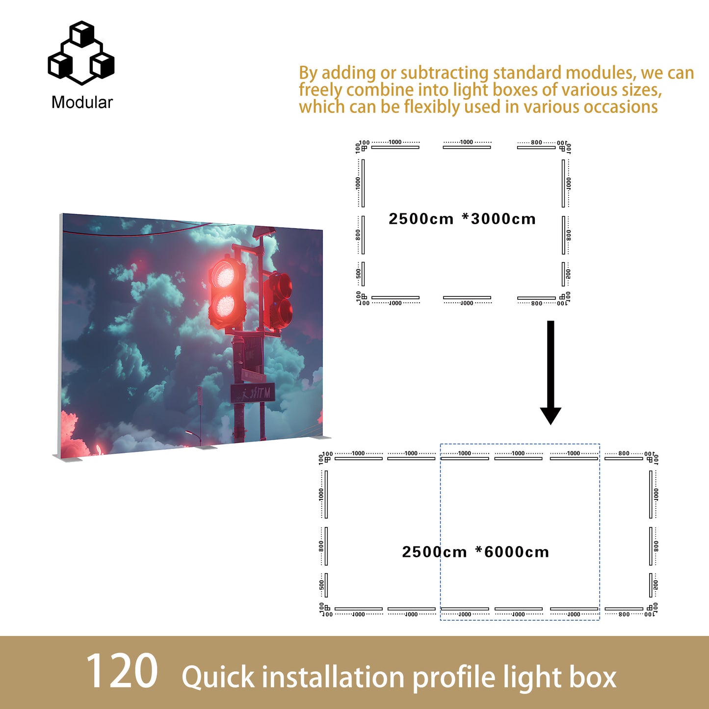 SEG 120mm LED Light Box – Trade Show Backdrop Display – Style 190 – View 5